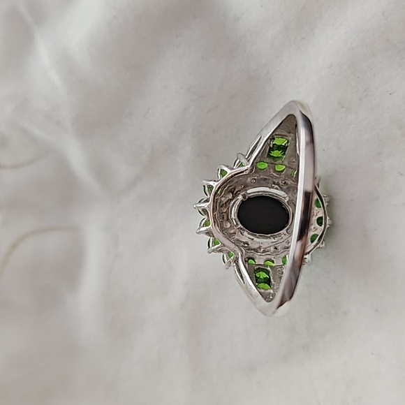 Sterling Silver Multi-Coloured Gems Ring - Picture 3 of 4